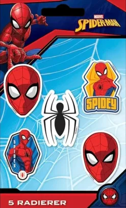 Clearance Spider-Man Pyyhekumit 4Kpl Toimistotarvikkeet