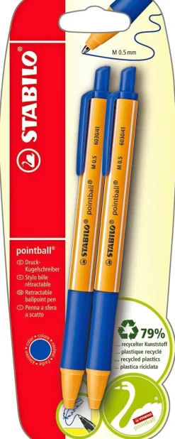 New Kuulakarkikyna Pointball Sininen 2Kpl Toimistotarvikkeet