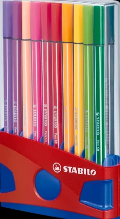 Best Tussikynapakkaus Pen 68 Fineliner 20 Varia Sinisessa Telineessa Toimistotarvikkeet