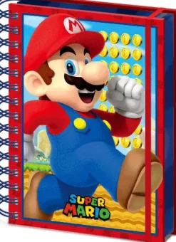 Clearance Super Mario A5 Kierremuistikirja Sulkijalla Paperitarvikkeet