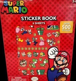 Super Mario TM Askartelutarvikkeet-Super Mario Tarralehtio, 6 Tarra-Arkkia, Yli 500 Tarraa