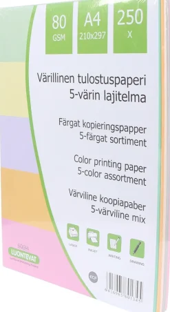 New Teehoo Varillinen Tulostuspaperi A4 250Kpl 5 Varia Paperitarvikkeet