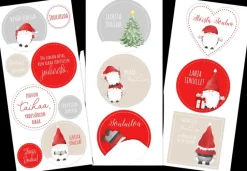 Best Tekstitarra Iso Jouluhahmot Punainen 3Ark Askartelutarvikkeet