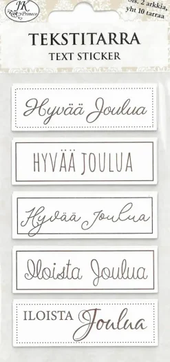 J.K. Primeco Askartelutarvikkeet-Tekstitarra Jouluntoivotukset Tummanruskea 2Ark/Pkt