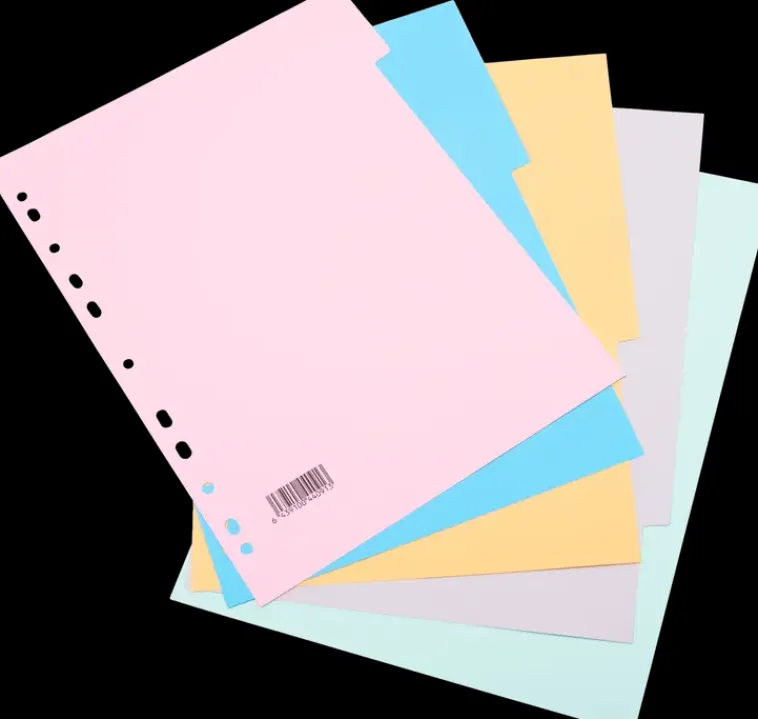 Hot Valilehti A4 1-5 Jakoinen Varillinen Paperitarvikkeet