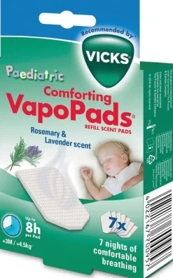 Vicks Ilmastointi Ja Huoneilma-Vapopads, Rosmariini & Laventeli, 7 Tuoksutyynya