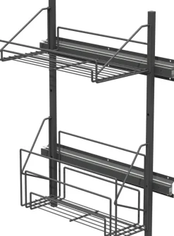 Lanka ja Muovi Säilytyskalusteet-Viivi-Tarvikevaunu Lm 695 250X500X630 Antrasiitti