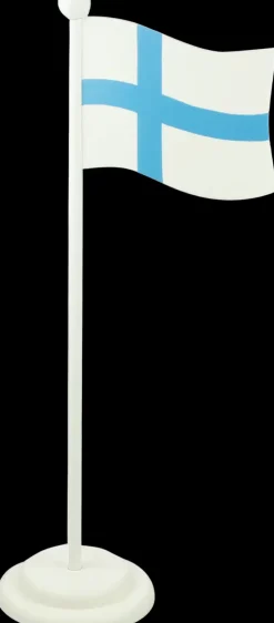 New Puinen Suomen Lippu Jalustalla, Korkeus 37Cm Sesonkijuhlatarvikkeet